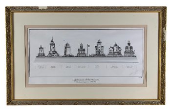 'Lighthouses Of The Hudson The Remaining Seven 1835-1996' Signed Lithograph - #A10