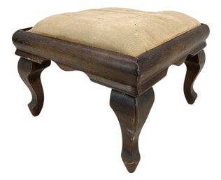 Victorian Carved Walnut Footstool - #S14-4