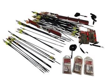 Archery Hunting Lot: Allen Carbon Arrow Blanks, Broadheads, Arm Guards & More - #SW-9
