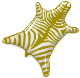 Jonathan Adler Green White Carnaby Zebra Porcelain Trinket Dish - #FS-3