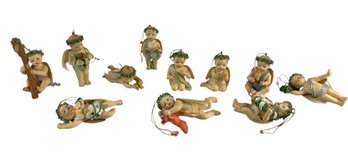 Hamilton Collection Little Messenger Porcelain Angel Ornaments (Set Of 11) - #S23-3
