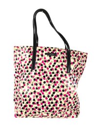 Kate Spade New York Polka Dot Coated Canvas Tote Bag - #S6-4
