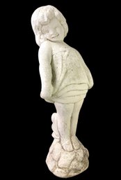 Concrete Girl Garden Statue By Capitol Ornamental Concrete Specialties Inc. - #S7-2