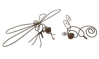 Vintage Wrought Iron Garden Metal Art - #S13-1