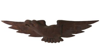 Hand Carved Wood American Eagle Wall Plaque - #S18-3