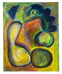Abstract Surrealist Oil On Canvas Painting - #S13-F
