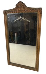 Antique Etched Glass Wall Mirror - #R1