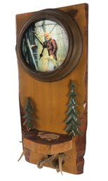 Carved Wood Adirondack Wall Clock - #S12-2