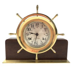 Vintage Seth Thomas Helmsman Model E537-001 Ships Bell Mantel Clock - #FS-4