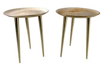 Enameled Metal Tripod Side Tables / Plant Stands - #S19-4