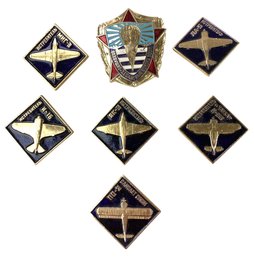 Collection Of Russian Military Aviation Pins (Set Of 7) - #JC-R