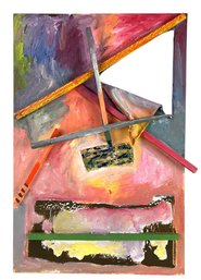 David Lester Blumer (Russian/Polish/American, 1935-2023) Abstract Mixed Media On Canvas - #SW-8