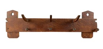 Rustic Wood Wall Mount Coat / Hat Rack - #S11-5