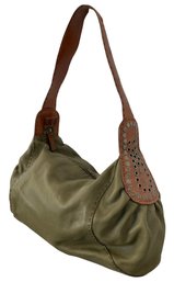 Carla Mancini Green & Brown Leather Shoulder Bag - #S14-3
