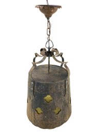 Gothic Style Metal & Stained Glass Chandelier - #S10-1