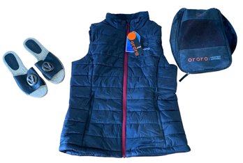 VALENTINO By Mario Valentino Espadrille Platform Sandals & Ororo Heated Vest (NEW) - #S16-4