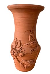 Signed Terracotta Studio Pottery 12.5-Inch Vase - #S8-2