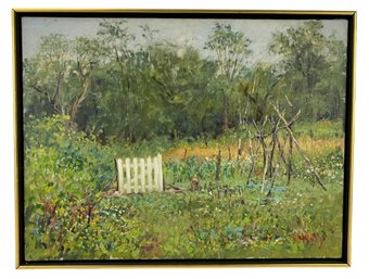 Rural Countryside Landscape Oil On Canvas Painting, Signed H. Wiley - #SW-10W