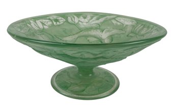 Consolidated Glass Martele Pattern Goldfish Compote Dish - #FS-3