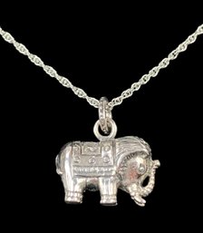 Sterling Silver Elephant Pendant Necklace - #JC-B