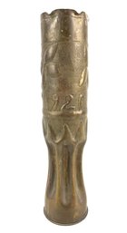 French WWI Military Artillery Shell Casing Trench Art Vase - #S9-4