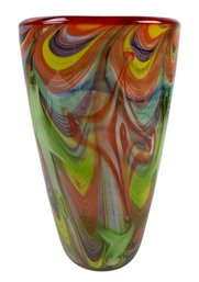 Murano Cristalleria Ann Primrose Collection Multicolor Glass Vase - #S8-2