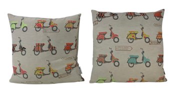 Urban Standard Italian Vespa Down Filled Throw Pillows, Made In Canada - #S8-5