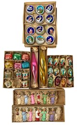 Vintage Mercury Glass Christmas Ornaments & US Zone Germany Angel Ornaments - #S13-1