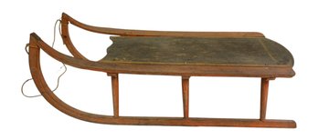 Vintage Wooden Child's Pull Sled - #FF