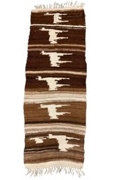 South American Hand Woven Wool Runner With Llama Motif - #S23-2