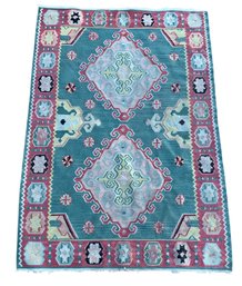 Turkish Style Wool Kilim Rug (4 X 6) - #S22-2