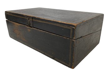 Antique Carved Wood Stationary Box - #S1-1