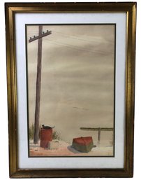 Signed Paul Patterson St. Simons Island Coastal Landscape Watercolor Painting - #2