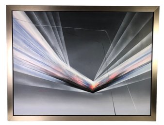 Large Scale Abstract Oil On Board Painting, Signed - #SW-1