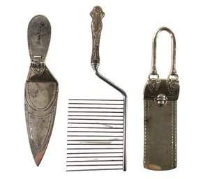 Neiman Marcus Silverplate Cake Servers & Cake Breaker - #JC-L