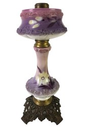 Victorian Hand Painted Gone With The Wind Oil Lamp - #S12-6
