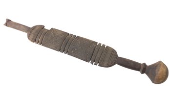 Mid-Century Hand Carved Wood Moroccan Tuareg Tent Pole - #S13-2