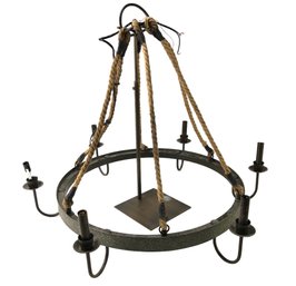 Pottery Barn Napa Wine Barrel Metal Chandelier - #S4-4