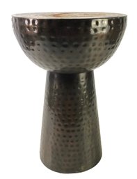 Hammered Metal Side Table - #FF