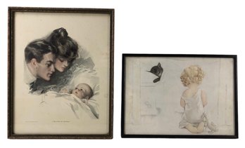 1935 Chessie The Cat By Chesapeake And Ohio Railway Co. & 1916 King Of Hearts Prints - #S12-5