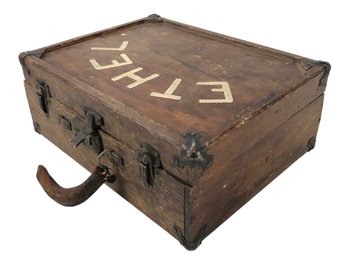 Vintage Wood Carry Case / Travel Box - #S19-2