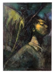 Abstract Figurative Oil On Canvas Painting, Signed - #SW-2