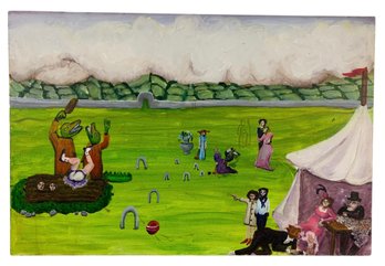 Surrealist Fairytale Fantasy Oil On Canvas Painting, Signed - #A11