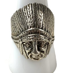 Sterling Silver Native American Chief Ring (Size 10) - #JC-B
