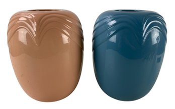 McCoy Pottery Art Deco Revival Ceramic Vases - #S13-2