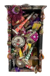 Outsider Art Mardi Gras Celebration Found Object Assemblage - #S15-3