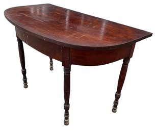 Mahogany Demi Lune Console Table - #FF
