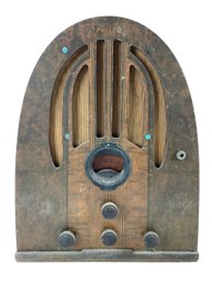 1937 Philco 37-60 Wood Tube Cathedral Radio - #S6-1