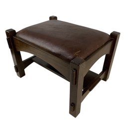 Arts & Crafts Oak Footstool - #FF