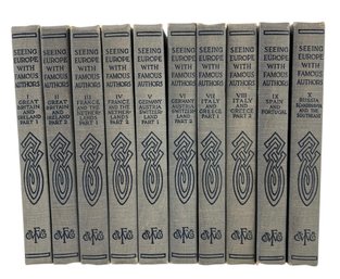 Seeing Europe With Famous Authors 10-Volume Hardcover Set, Copyright 1914 - #S16-2